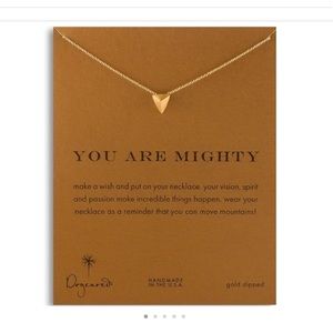 NWT Dogeared “You are Mighty” gold dipped 18” pyramid necklace